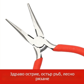 Мини клещи без зъби, 5 върха, ръчно изработени, многофункционални, плосък нос и кръгъл нос за мъни и бижута