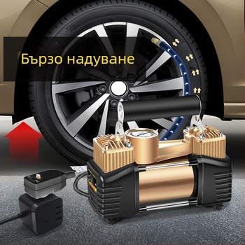 220V двуцилиндрова електрическа помпа за въздух – компактна домашна и автомобилна помпа за гуми с високо налягане