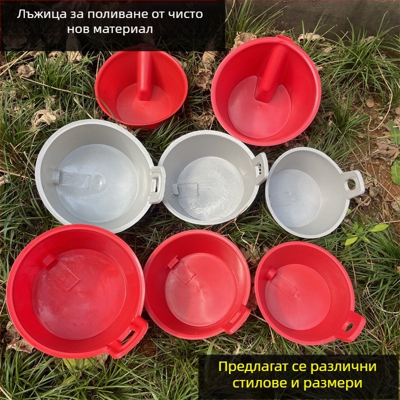 Градинарска лъжичка за поливане с дълга дръжка, пластмасова