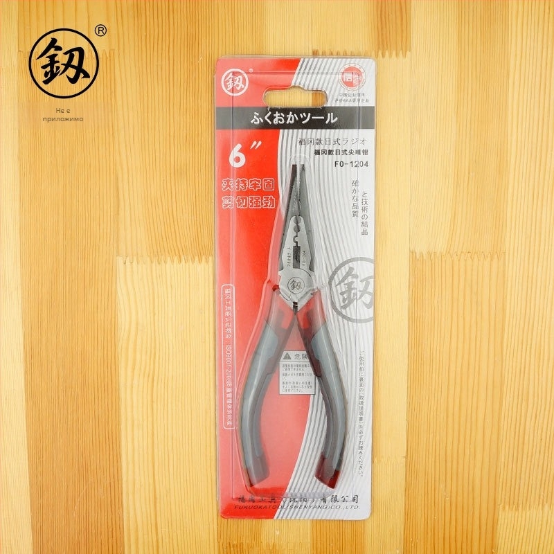Fukuoka Tools клещи с дълъг нос, японски стил, 6 инча, FO-1204