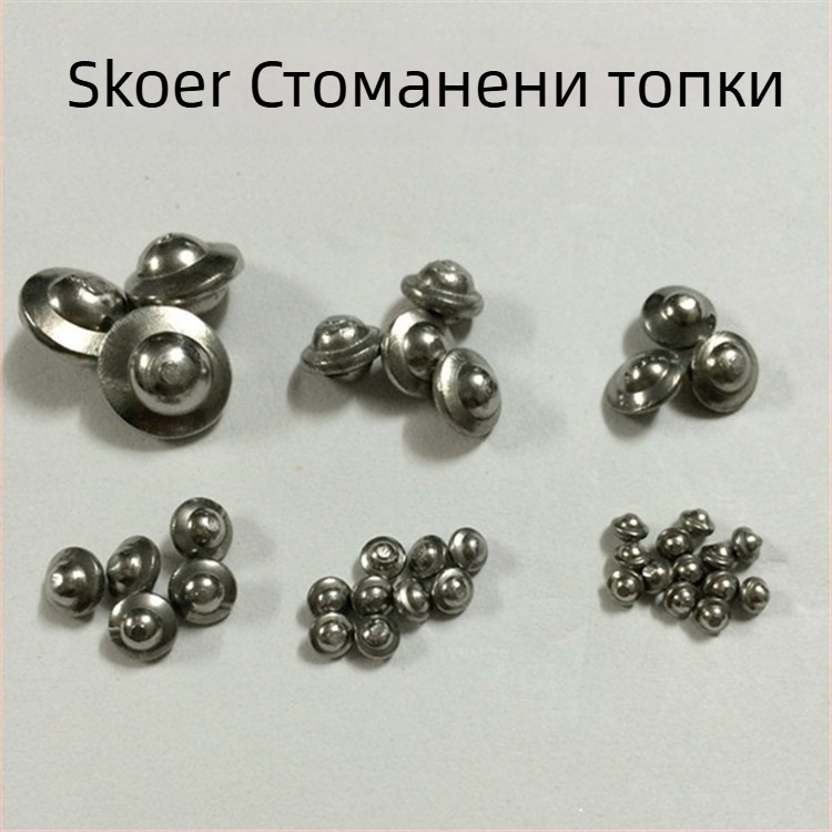 304 неръждаема стомана полирана топка с форма на летяща чиния - размери 3x5, 3.5x5.5, 6.35x6.4