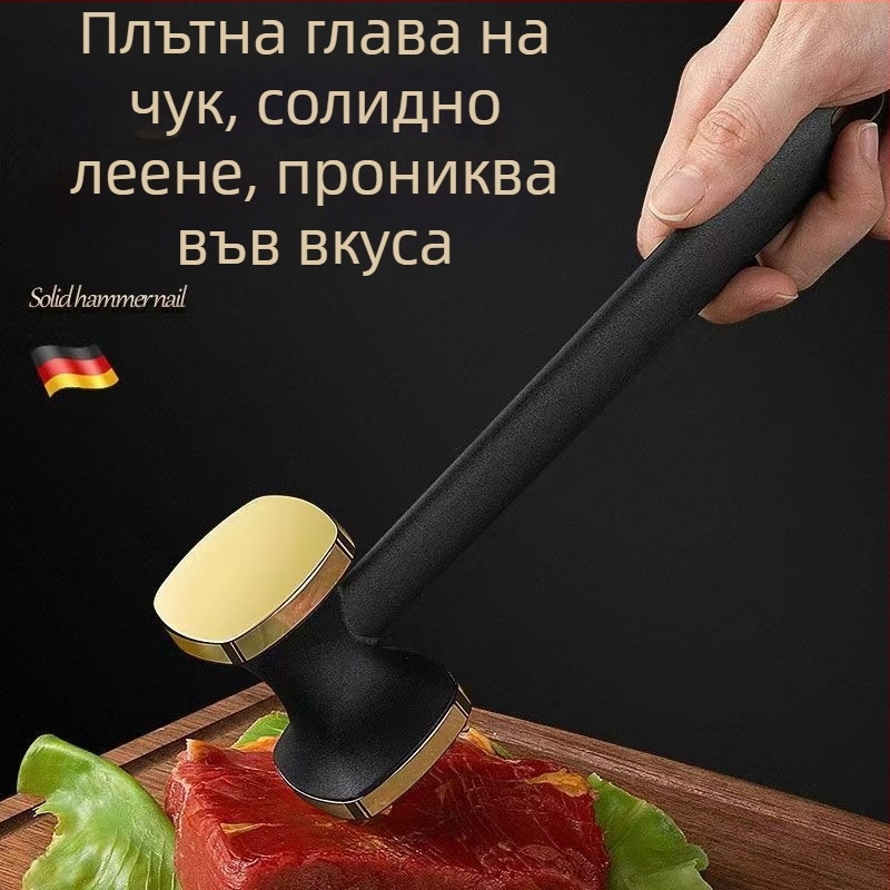 Чук за месо от цинкова сплав, двустранен чук за месо, чук за стейки, кухненски ръчен инструмент
