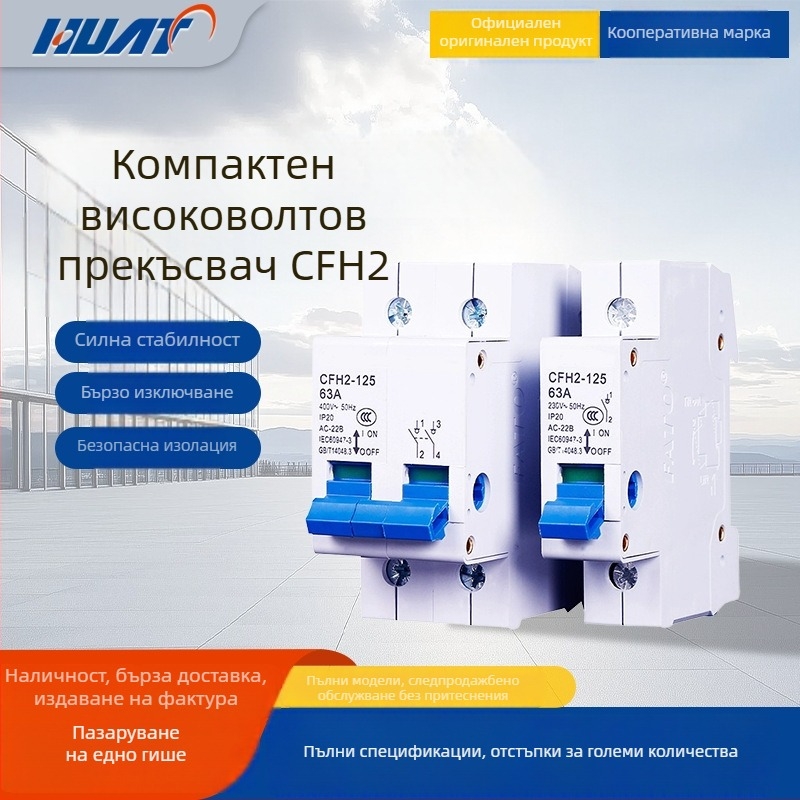 Хуатонг CFH2-125 Малък изолационен прекъсвач, 1P2P, трифазен, 4-полюсен, 0-690V, 32A/63A/100A
