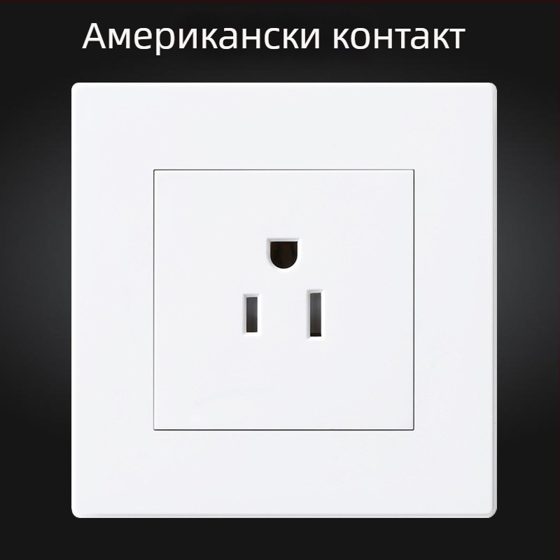 Американски стандарт 5-15R стенен контакт, панел тип 86, 110V, 15A