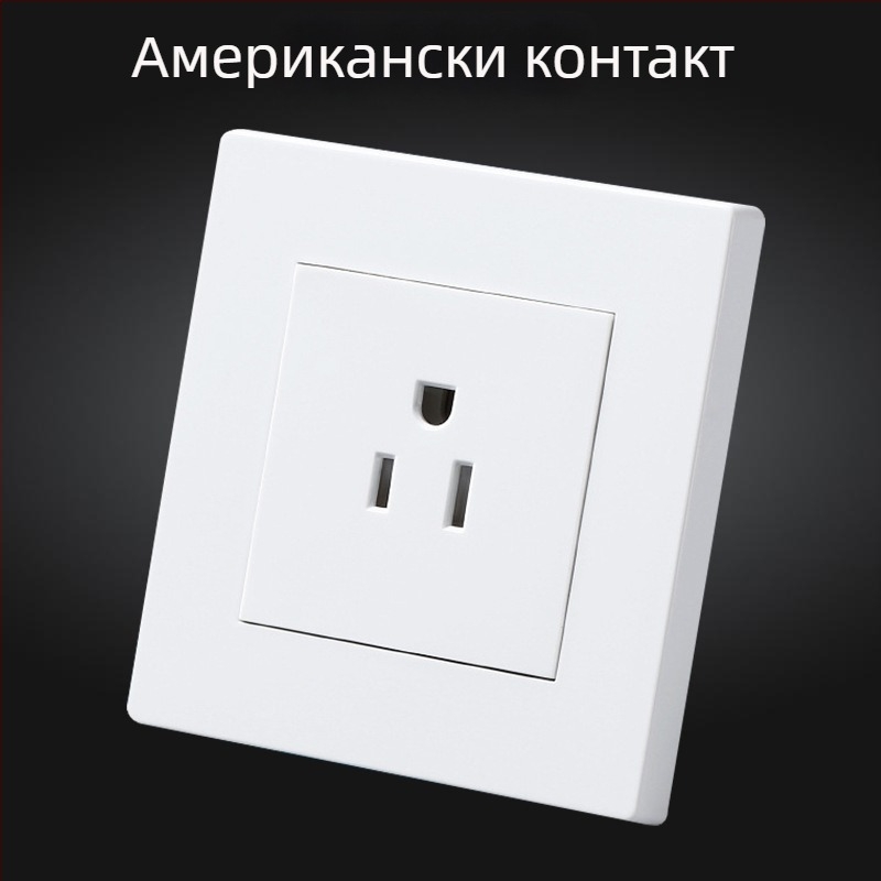 Американски стандарт 5-15R стенен контакт, панел тип 86, 110V, 15A