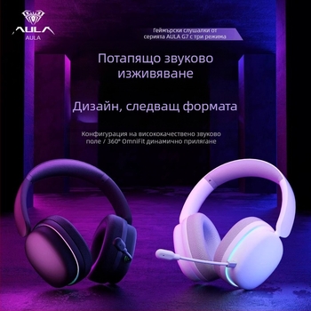Wolf Spider G7Pro безжични слушалки с Bluetooth, три режима шумопотискане, висококачествен звук и микрофон за ниска латентност при игри