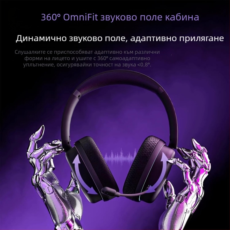 Wolf Spider G7Pro безжични слушалки с Bluetooth, три режима шумопотискане, висококачествен звук и микрофон за ниска латентност при игри