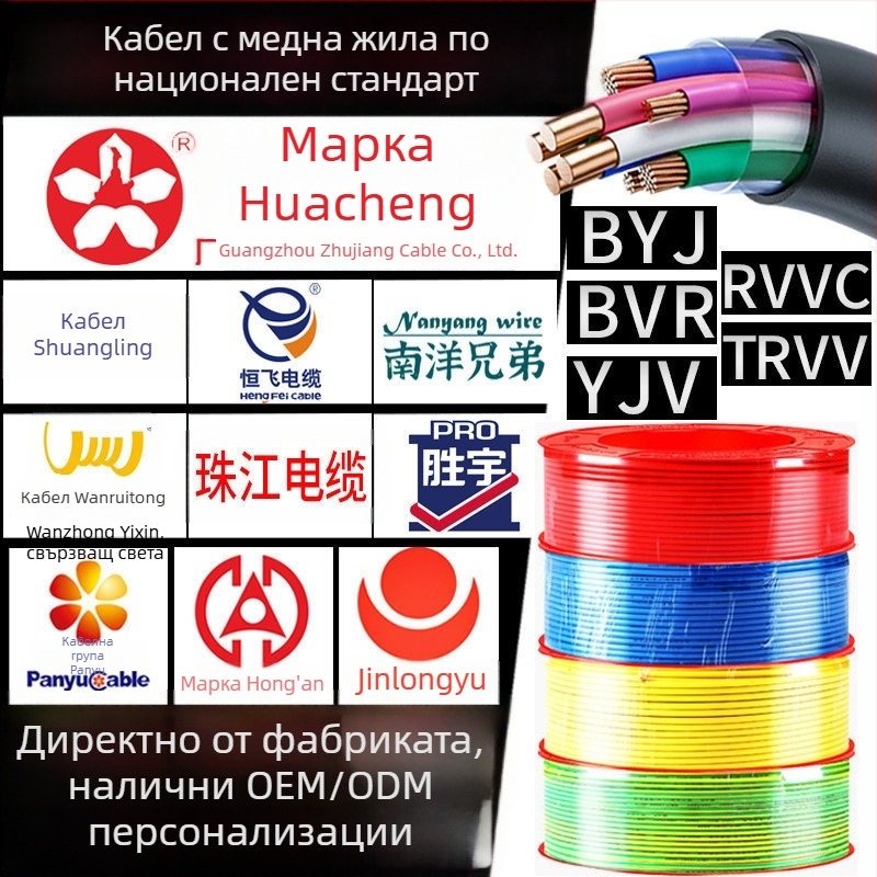 Алуминиев кабел с PVC изолација, многоядрен, регулируемо сечение, CCC сертифициран