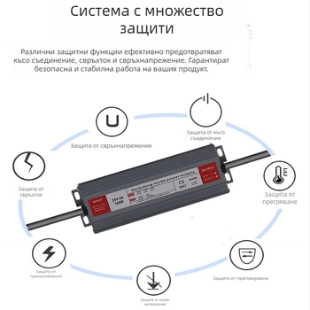 IP67 водоустойчив импулсно захранване 12V/24V за външно осветление и рекламни табла