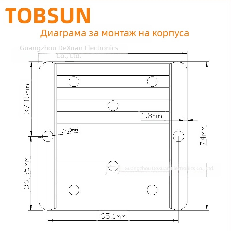 TOBSUN DC-DC конвертор 12V към 13.8V, 10A, вход 8–40V, автомобилно захранване с регулиран изход