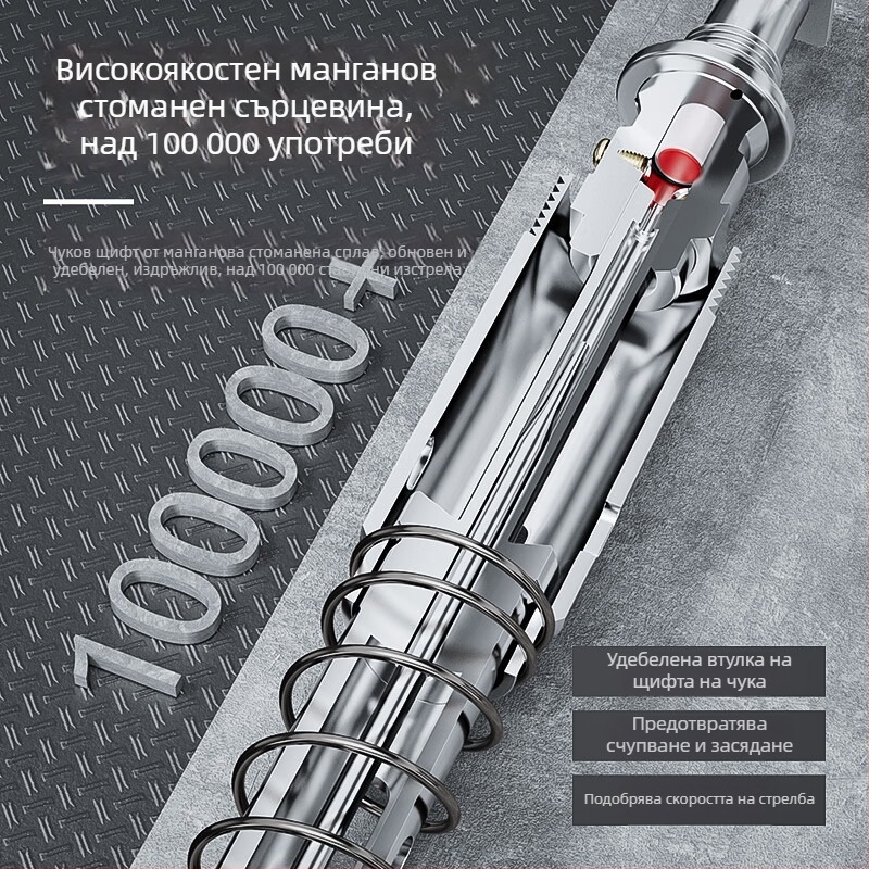 Мини пневматичен пистолет за пирони за бетон, цимент и метал – нов фиксиращ инструмент за таванска инсталация с интегриран механизъм за забиване на пирони