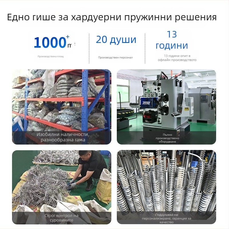Плоски пружини с правоъгълна и трапецовидна форма, дълги пружини за компресия за детска стълба и седалкови подложки.