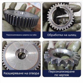 Персонализирани обработени спурни зъбни колела със рейка, модули 1, 1,5, 2, 2,5, 3, 4, 5, цилиндрично зъбно колело