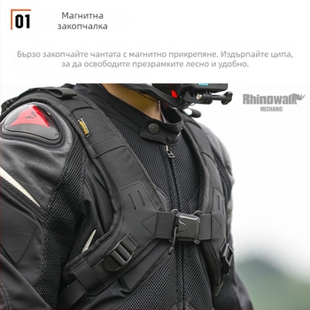 Rhinowalk Чанта за каска за мотоциклет, водоустойчива раница за каране и съхранение на екипировка