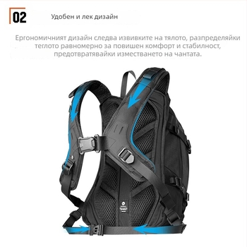 Rhinowalk Чанта за каска за мотоциклет, водоустойчива раница за каране и съхранение на екипировка