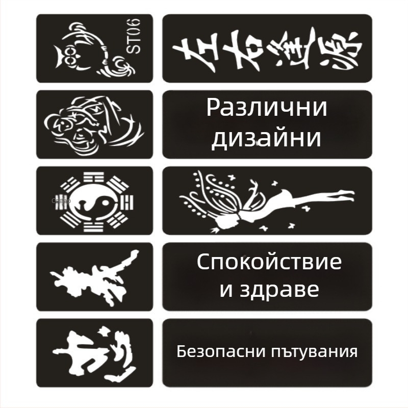 Полуперманентни мини тату шаблони, корейски стил с изрязани мотиви, стикери за тату на пръсти, минималистични свежи дизайни