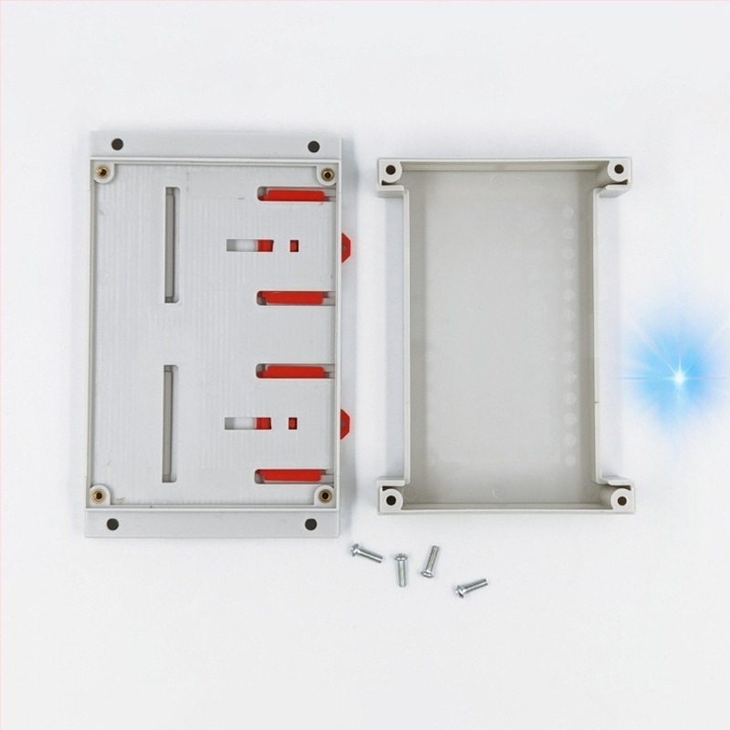 XLK-2 пластмасов корпус за PLC индустриален контролен бокс, размери 145 × 90 × 40 mm, с обработени отвори