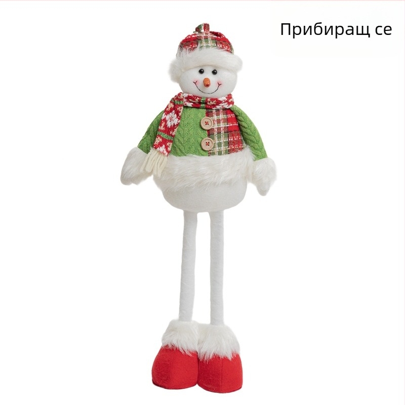 Разгъваща се коледна кукла от плат, размери 20 × 10 × 50 cm