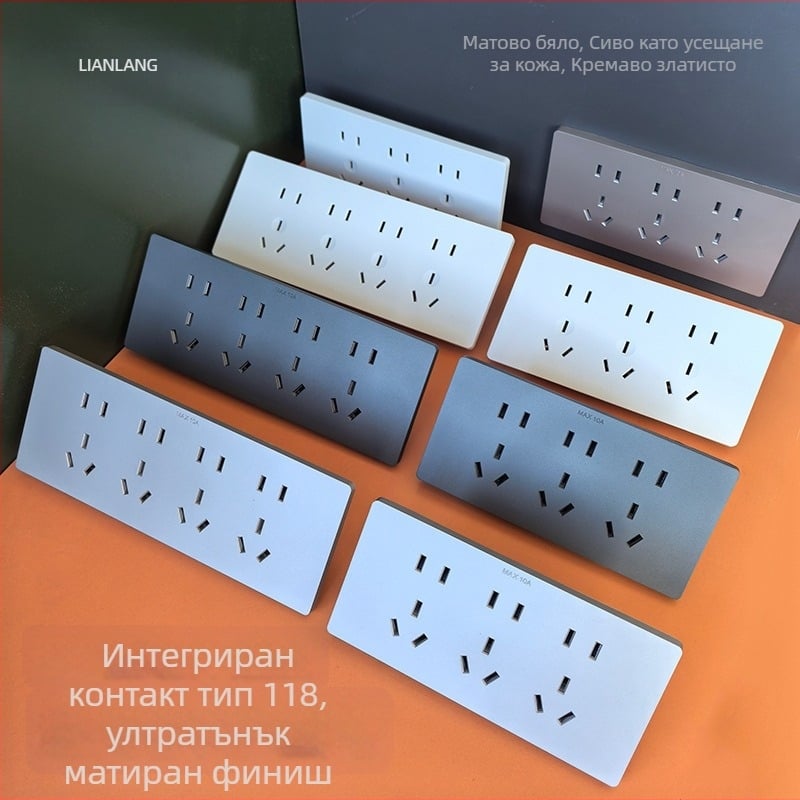 Тип 118: Интегриран стенен контактен панел, 4 позиции, 20 отвора, без окабеляване; домашен панел за контакти с 9, 12 и 15 отвора