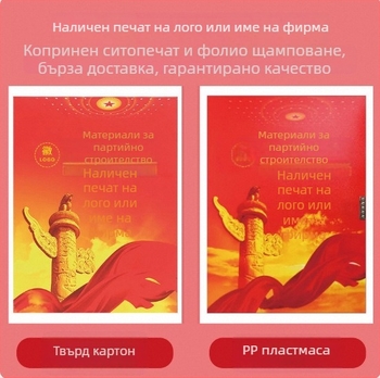 Персонализирана цветна принтирана файл кутия с корица за партийни архиви, PP пластмаса, A4