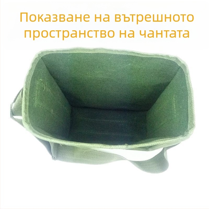 Чанта за инструменти от платно за дърводелство и електротехника, мултифункционална с дебели многослойни отделения, издръжлива презрамна чанта