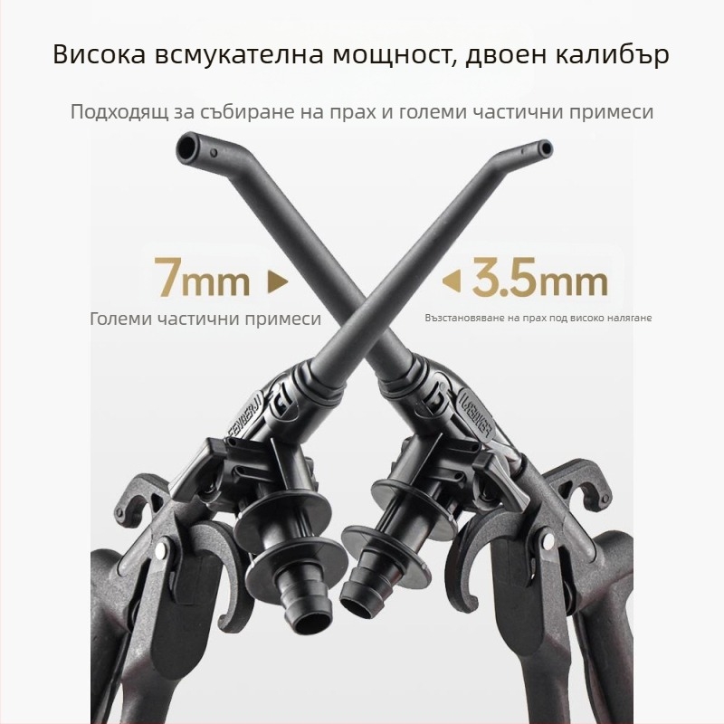 Двуфункционална пневматична пушка за духане и всмукване на прах за шевни машини