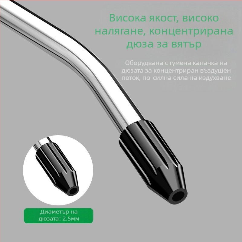 Индустриален пистолет за високо налягане за духане на прах и почистване на компютри и камиони; пневматичен инструмент за почистване с въздух.