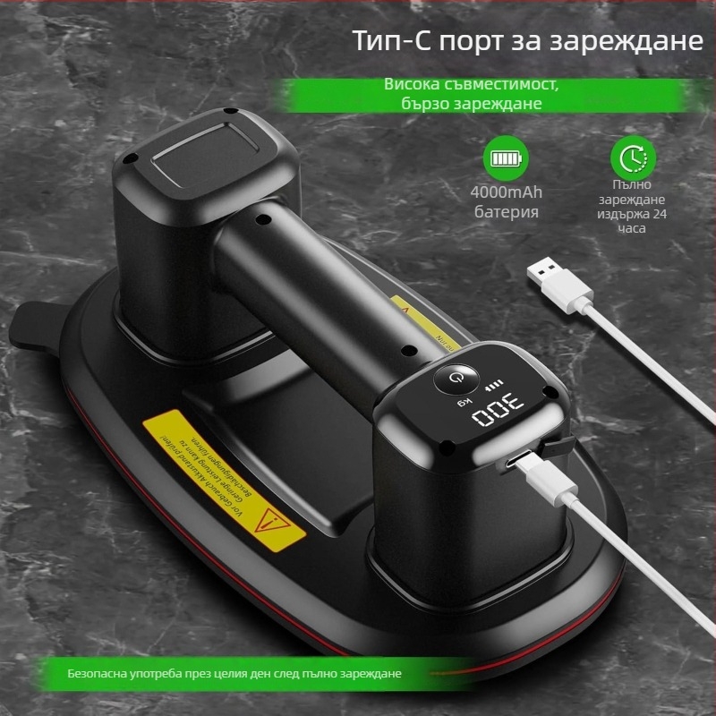 Електрическа вакуумна чашка за стъкло за повдигане и пренасяне на тежки предмети, подходяща за големи плочи и плочки