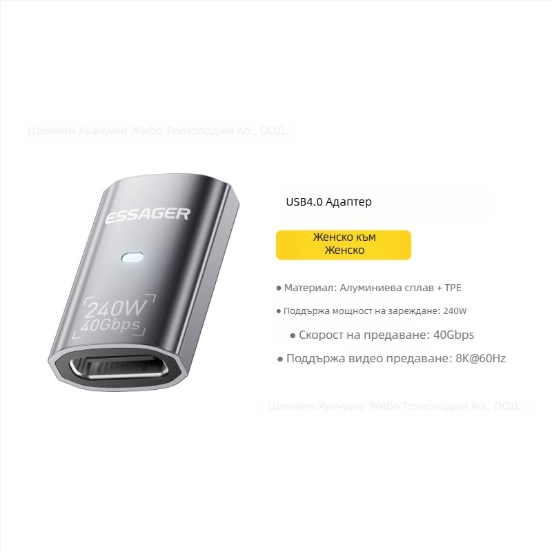 Essager Fantasy серия USB4.0 адаптер с PD240W бързо зареждане и високоскоростен пренос на данни
