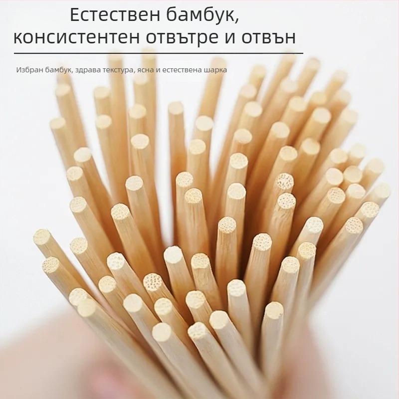 Clean energy еднократни бамбукови палички за хранене, индивидуално опаковани, дължина 22 см, 30 двойки в опаковка, модел 7136