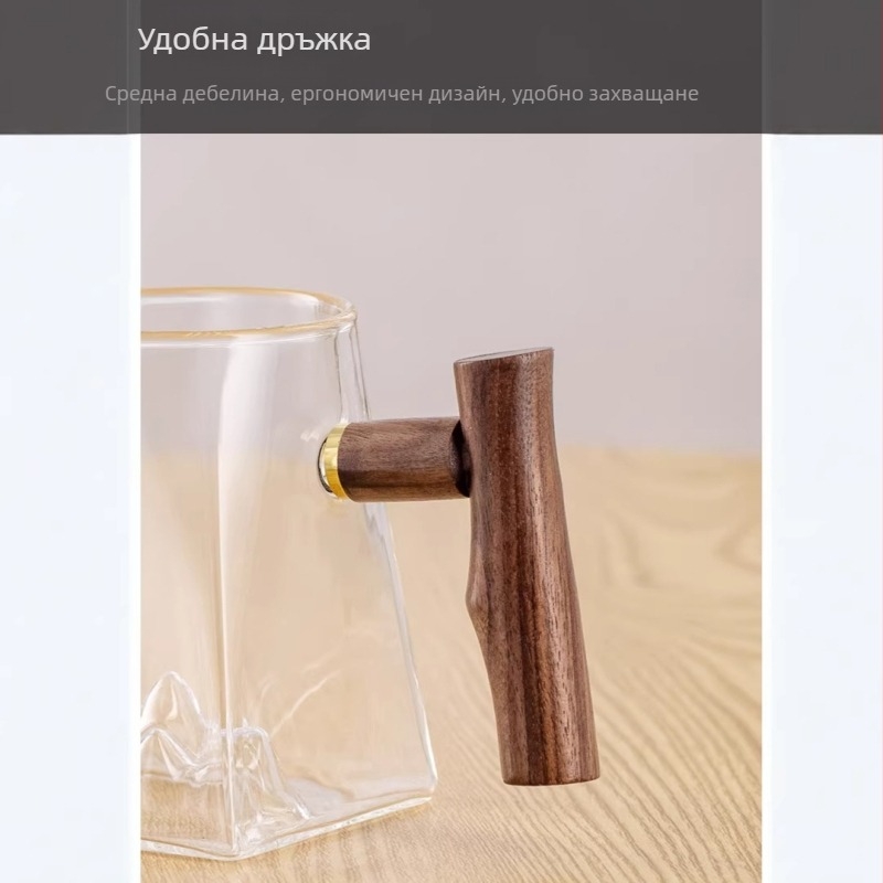 Чайник с прес механизъм и едноклик разделяне на чай и вода — стъклена инфузионна чаша, японски стил