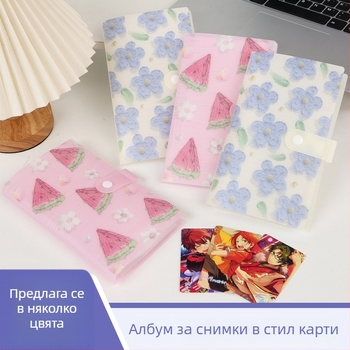 Mani Color текстурирана маслена живопис, 3-инчов фотоалбум, Полароид албум, минималистичен албум за визитки и пощенски картички