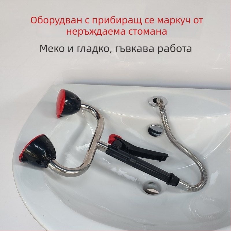 Лабораторна промивна станция за очи, индустриална, настолна или стенна, с издърпващ се накрайник за пръскане, с единичен или двоен изход