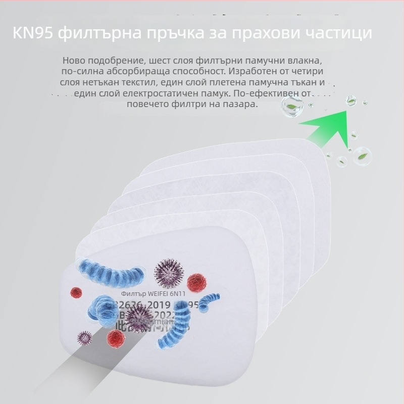 Газова маска с 6011 филтърна вата за заваряване, шлайфане, химическо пръскане и защита от прах и пестициди