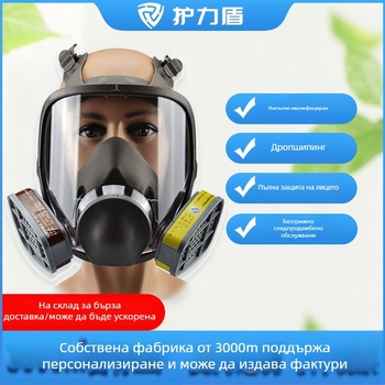 Персонализирана маска за пълно лице 6800 за защита от газове, за боядисване със спрей и шлайфане, с активен въглен