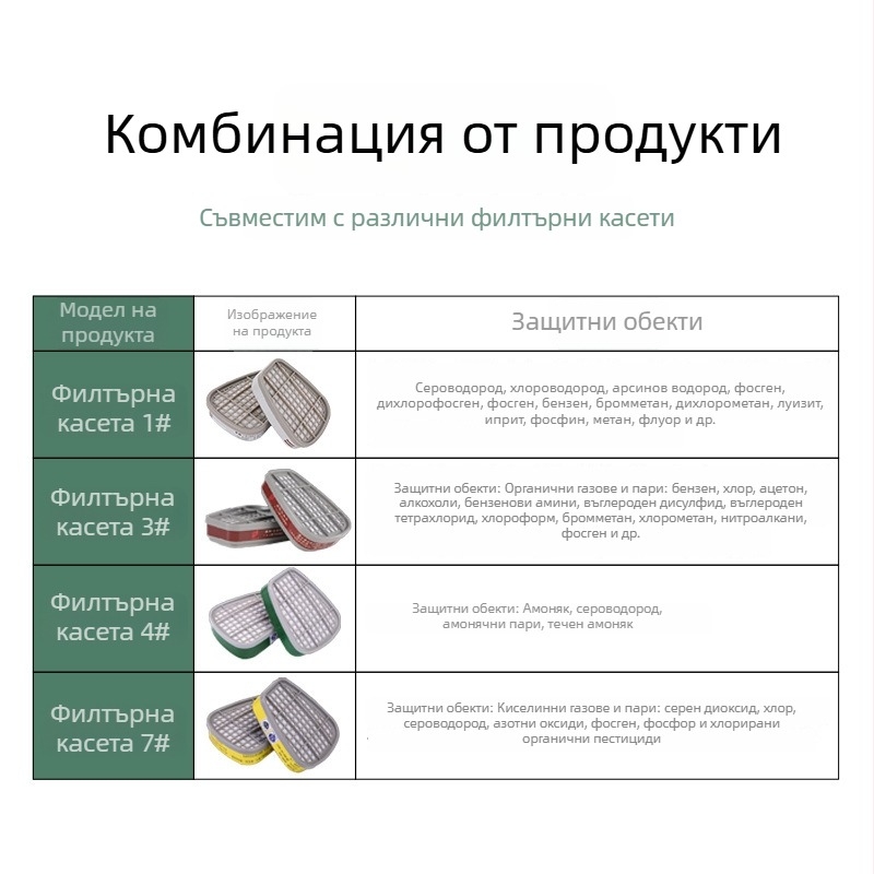 Персонализирана маска за пълно лице 6800 за защита от газове, за боядисване със спрей и шлайфане, с активен въглен