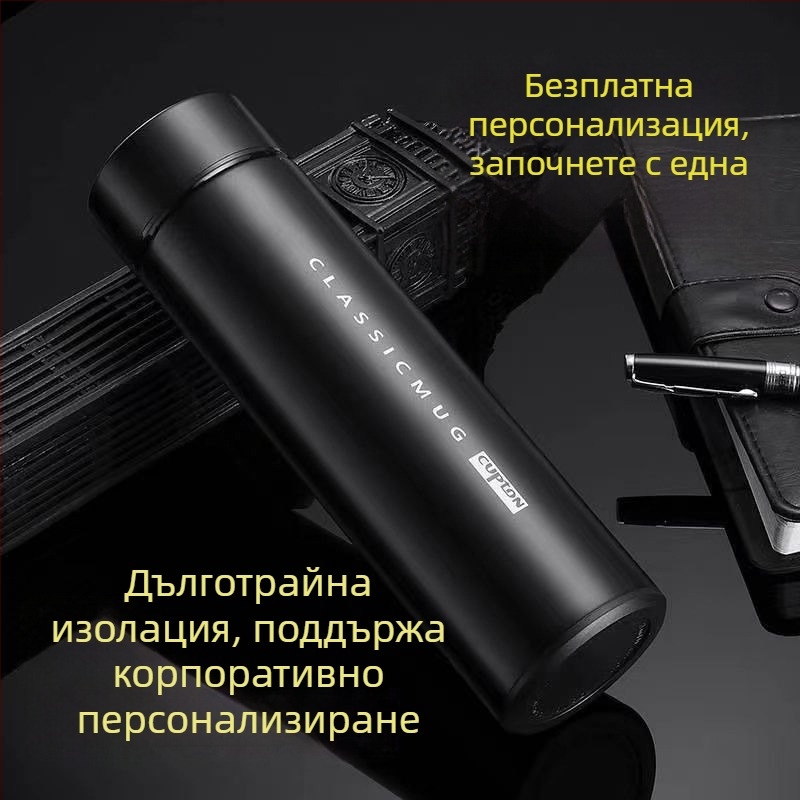 Унисекс умна термос‑чаша за студенти, премиум клас, измерване на температурата, голям капацитет, неръждаема стомана 304, за служебен автомобил