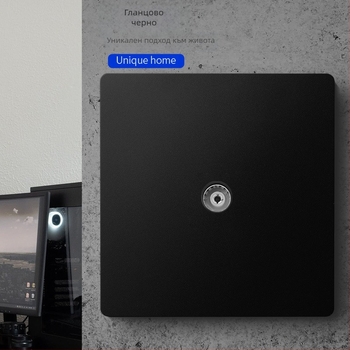 Keka 86 стенен скрит панел за CCTV телевизионен порт със гигабитен Ethernet и коаксиален ТВ порт