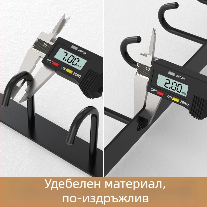 Шкафна закачалка от неръждаема стомана 304, дълга редица куки за чаши