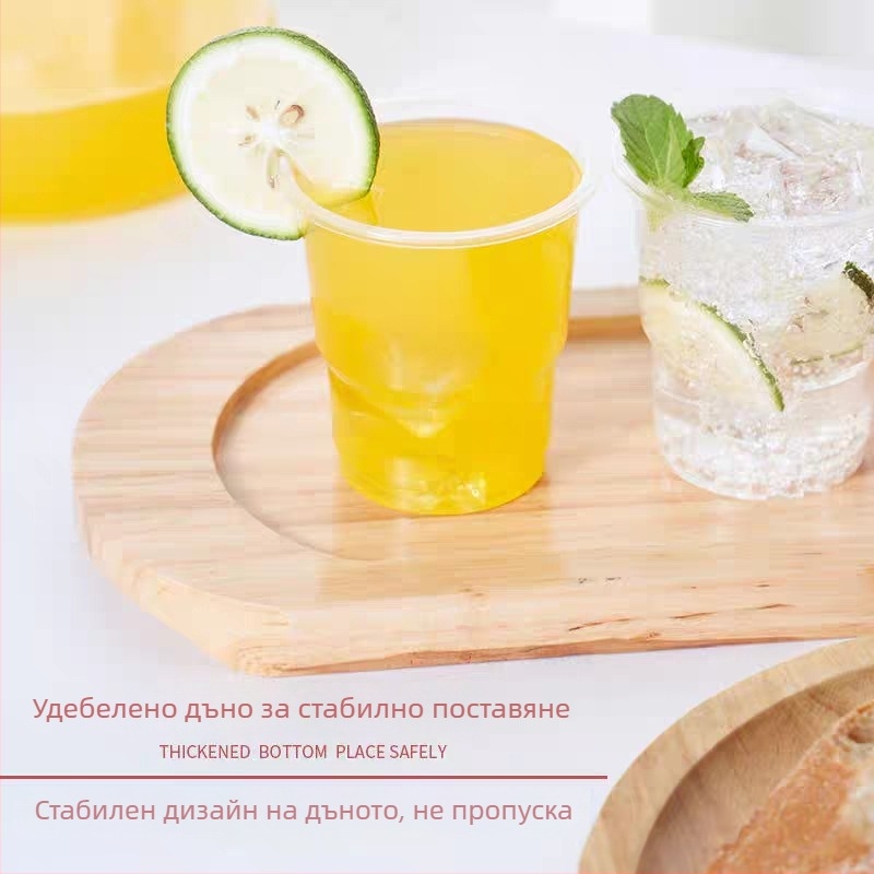 Еднократен пластмасов комплект съдове за хранене: купа, клечки за хранене, чаша и чиния за къмпинг