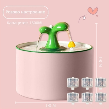 Аксесоари за електрически котешки фонтан за вода с дизайн котешки уши и филтър-картридж