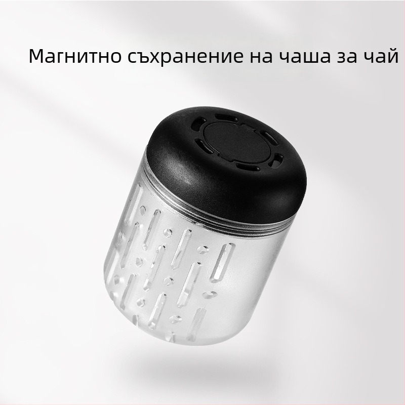 Инфузер за чай със snap-on дизайн за разделяне на чай и вода, цедка за чай, филтър и чайна топка; съвместим с пластмасови чаши и термоси.
