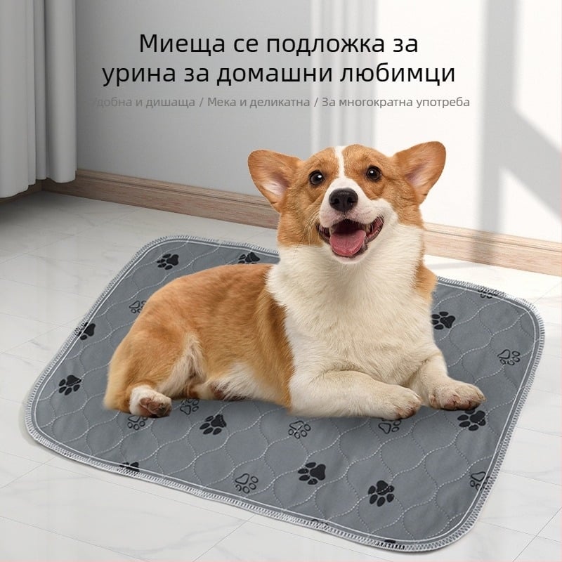 Перяща се дебела абсорбираща флисова подложка за урина за кучета и котки