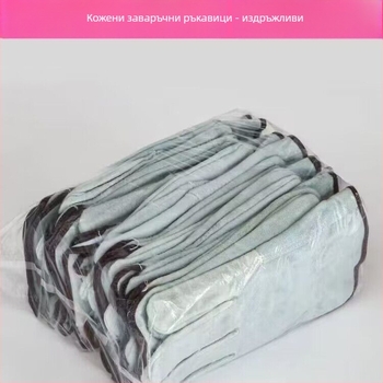 Кравешки кожени ръкавици за заваряване, къси, безшевни, подсилена длан, устойчиви на високи температури, против изгаряния, меки и защитни за работа