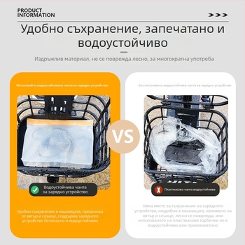 Дъждоустойчива чанта за зарядното на електрически превозно средство и съхранение на батерия за велосипед – външна водоустойчива защита срещу прах