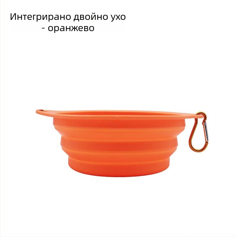 Силиконова сгъваема купа за домашни любимци, купа за кучета против преобръщане, преносима за външна употреба, прибори за хранене за котки и кучета