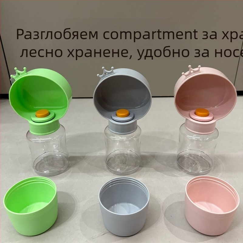Преносима чаша за вода за кучета и котки, 2-в-1: дозатор за вода и храна