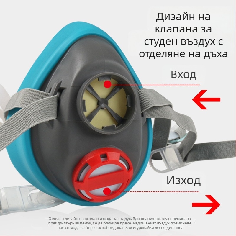 Газова маска Honglida 3100 — индустриална защита от прах KN95 респиратор за боядисване и декорации