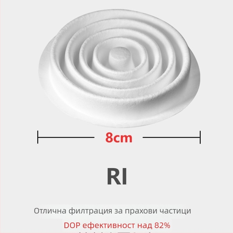 Прахозащитна маска с RI филтър елемент и спирален филтър от памук; филтърна хартия за газова маска за подземен въгледобив