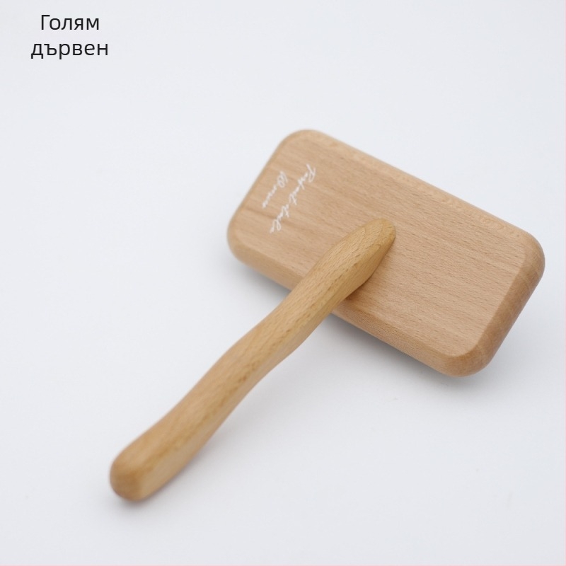 Дървен пин-гребен от бук за кучета – разплитане и грижа за козината